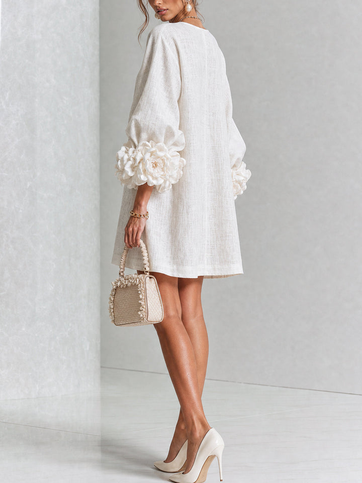 FLORENCE | FLORAL BUTTON-FRONT MINI DRESS