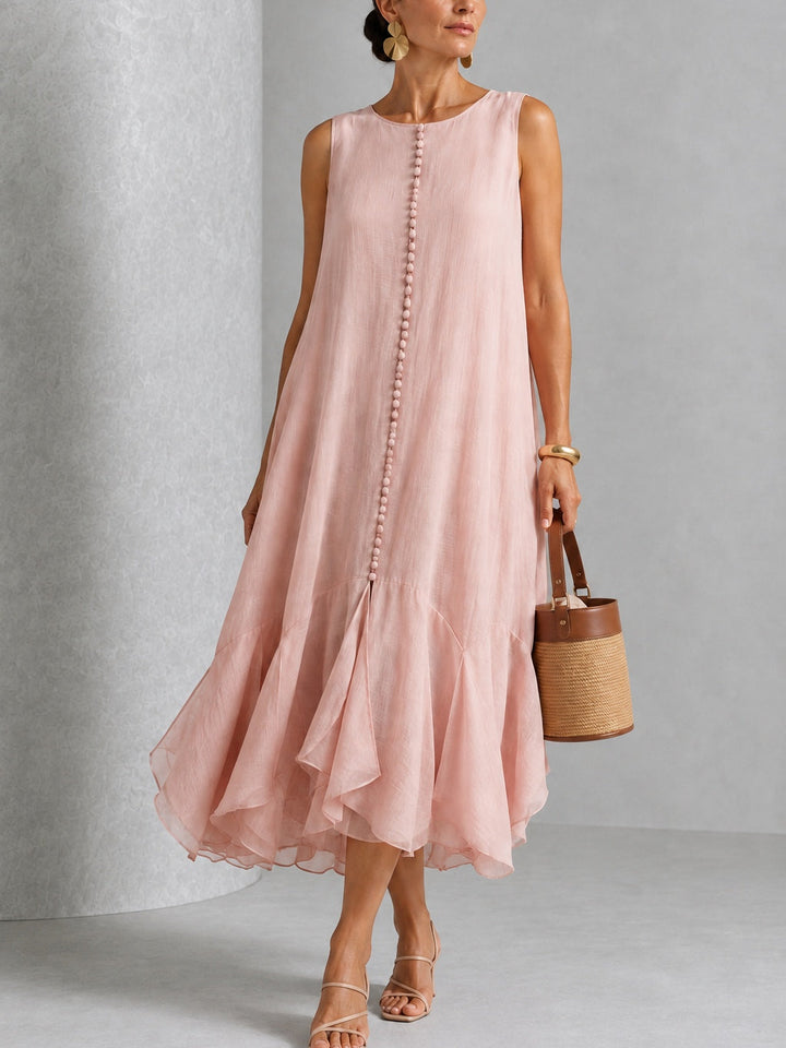 DELI | RUFFLED CHIFFON MAXI DRESS