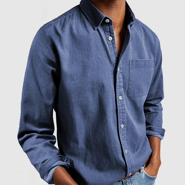 ALEXANDRE | CLASSIC COLLAR MEN'S LONG-SLEEVE SHIRT – Wells and Mercer