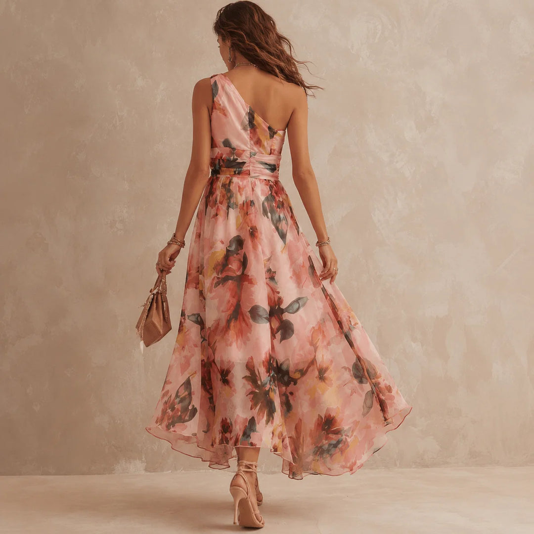 AURORA | ONE-SHOULDER FLORAL MAXI DRESS