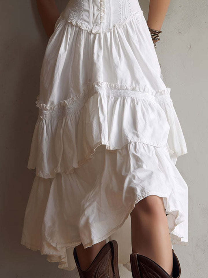 ELARA | BOHO CORSET MIDI DRESS