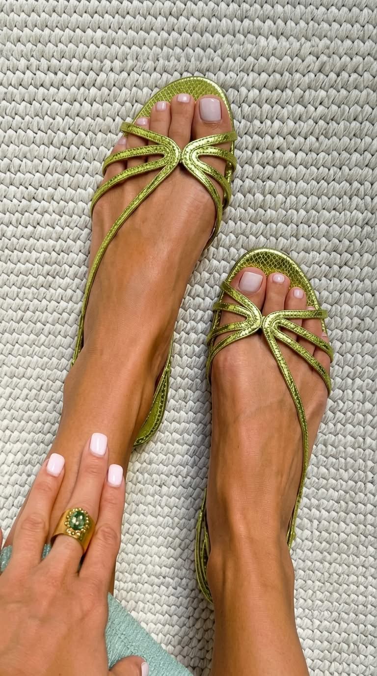 SERAFINA | GOLD STRAPPY SANDALS