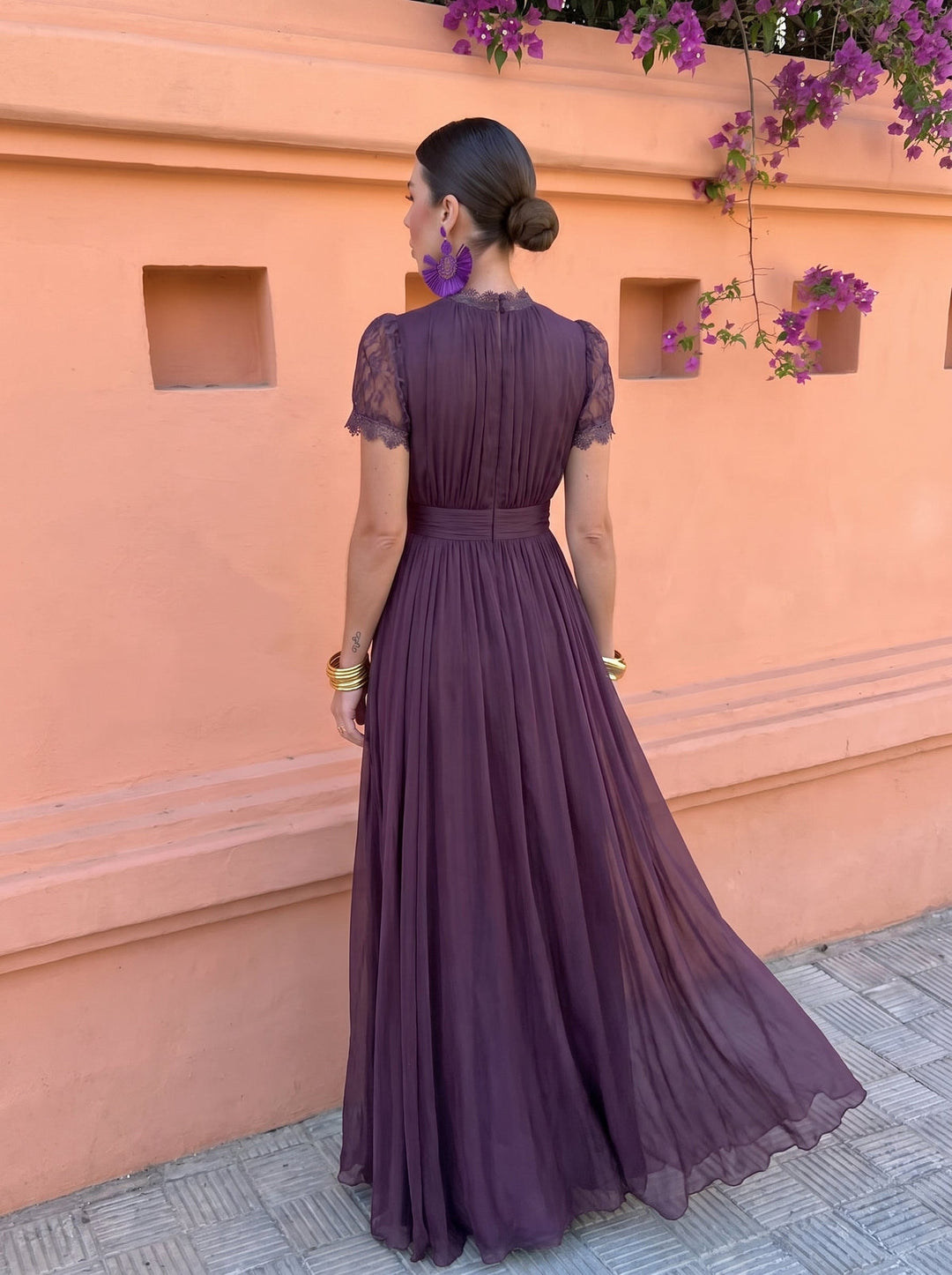 CAYETANA | FLOWING CHIFFON LONG DRESS