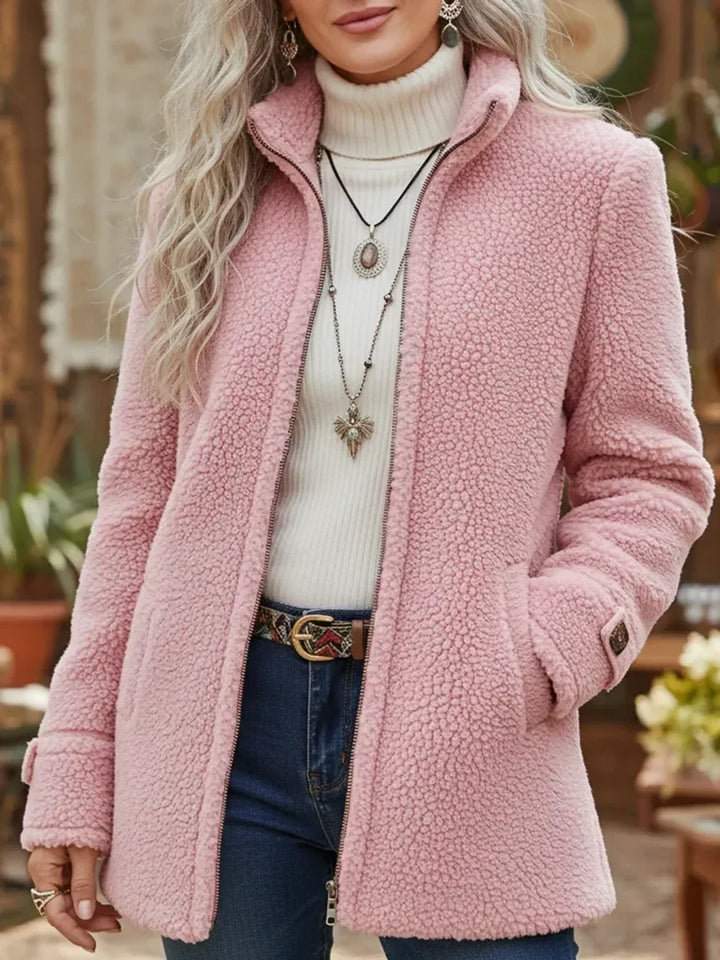 CARISSA | LAMBSWOOL-FEEL FULL-ZIP STAND-COLLAR JACKET