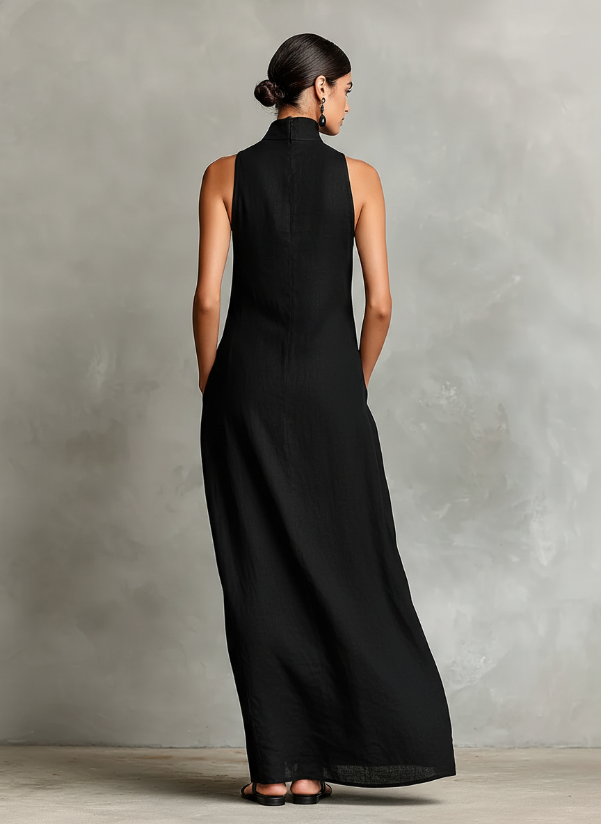 ESTELLE | SLEEVELESS FLUID MAXI DRESS