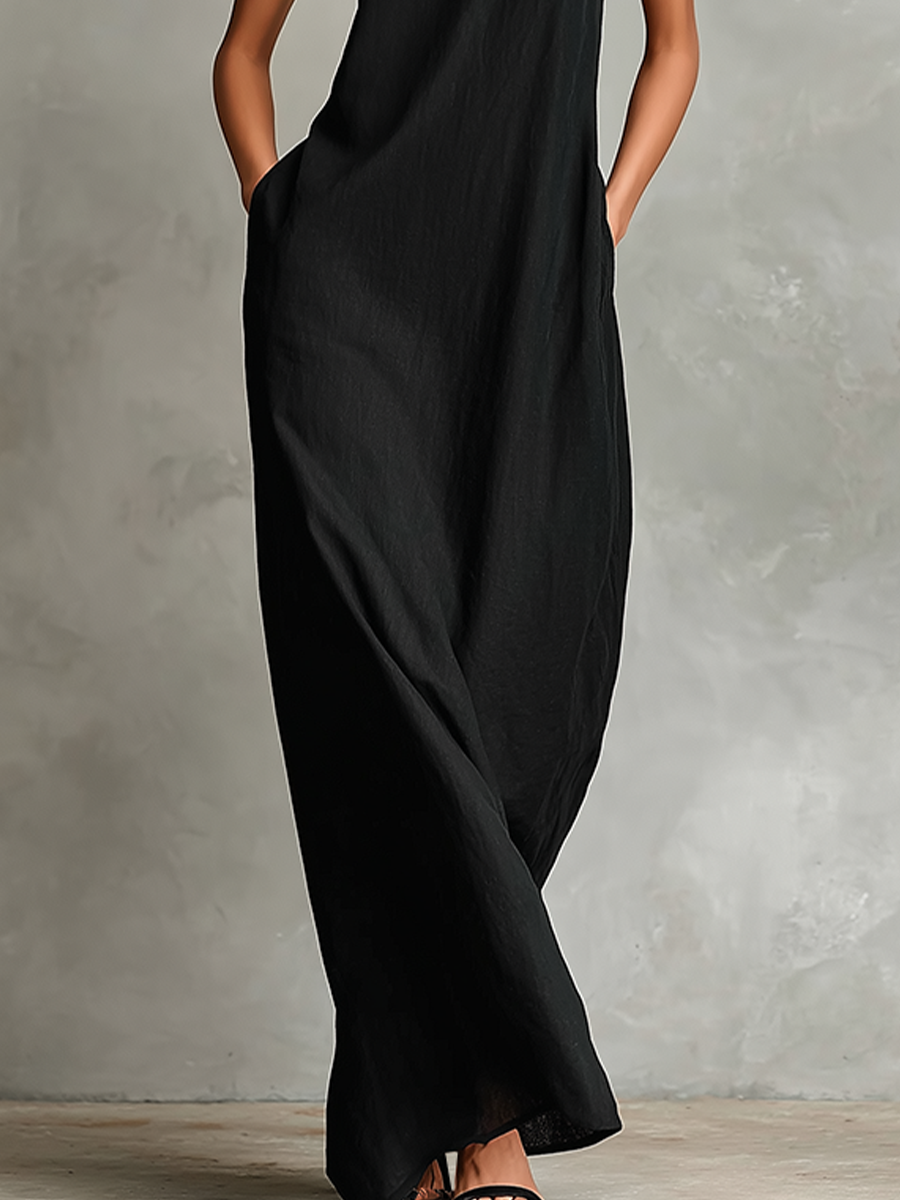 ESTELLE | SLEEVELESS FLUID MAXI DRESS