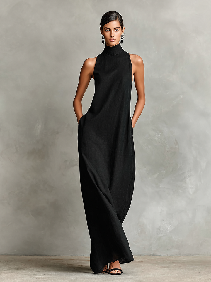 ESTELLE | SLEEVELESS FLUID MAXI DRESS