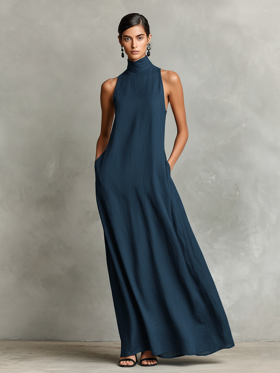 ESTELLE | SLEEVELESS FLUID MAXI DRESS