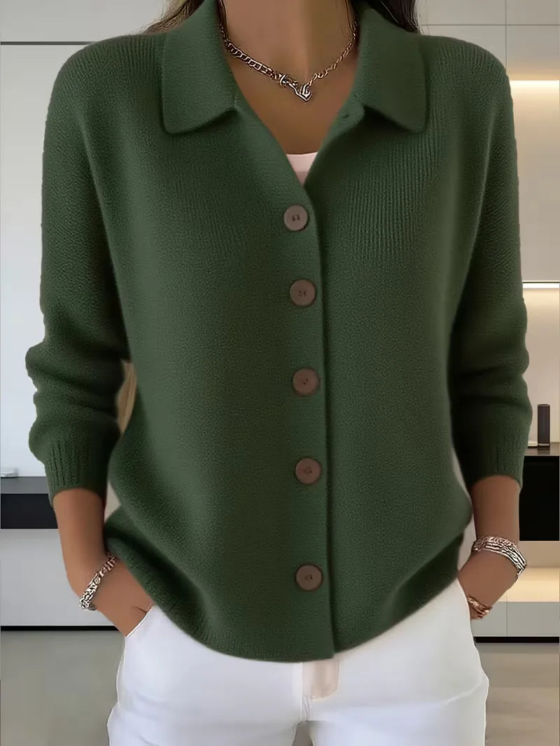 CARMELA | BUTTON-FRONT KNIT CARDIGAN