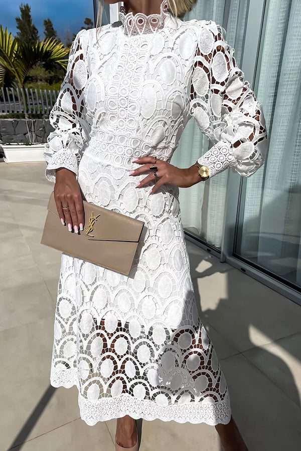 LIZA | ROMANTIC LACE MIDI DRESS