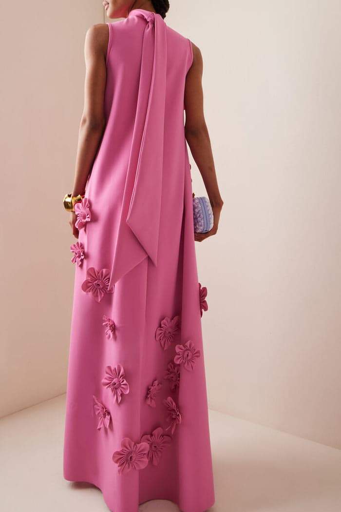 ADELINE | FLORAL APPLIQUÉ MAXI DRESS