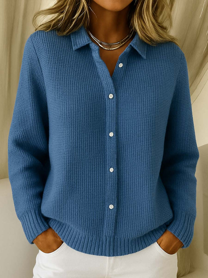 CLARISSA | COLLARED KNIT CARDIGAN