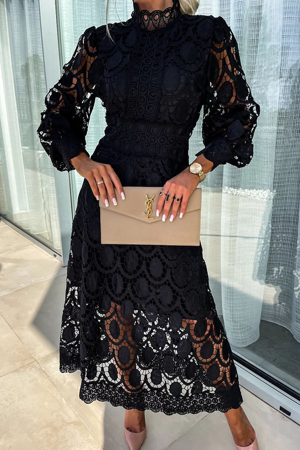 LIZA | ROMANTIC LACE MIDI DRESS