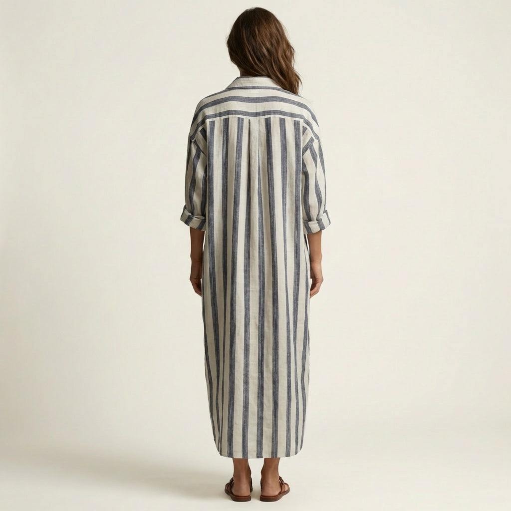 CARRA | STRIPED SHIRT MAXI DRESS