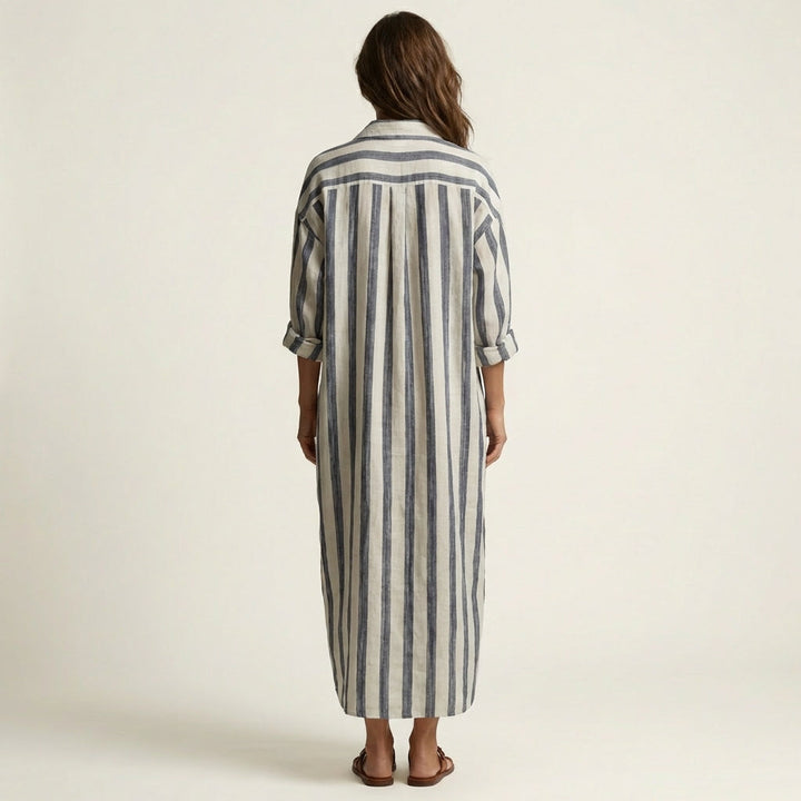 CARRA | STRIPED SHIRT MAXI DRESS