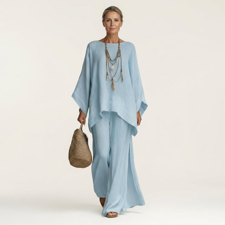 MAJOLIE | LINEN-BLEND TWO-PIECE SET