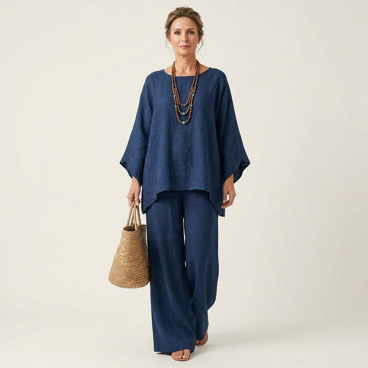 MAJOLIE | LINEN-BLEND TWO-PIECE SET