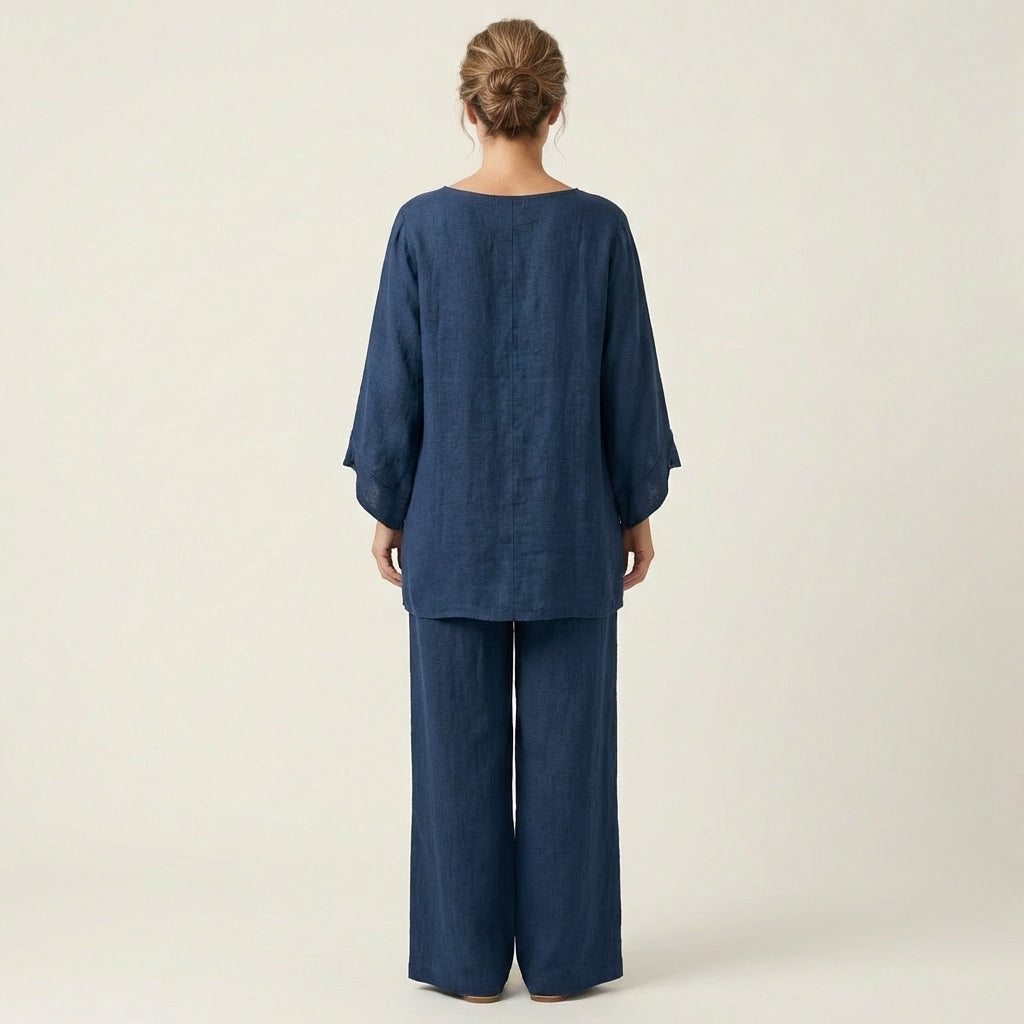 MAJOLIE | LINEN-BLEND TWO-PIECE SET