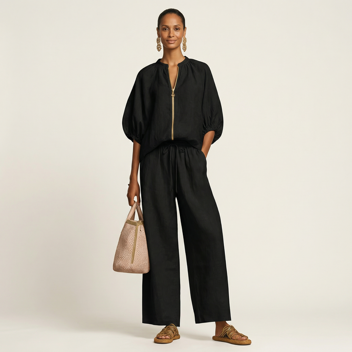 MARLOWE | ZIPPER-FRONT TWO-PIECE SET