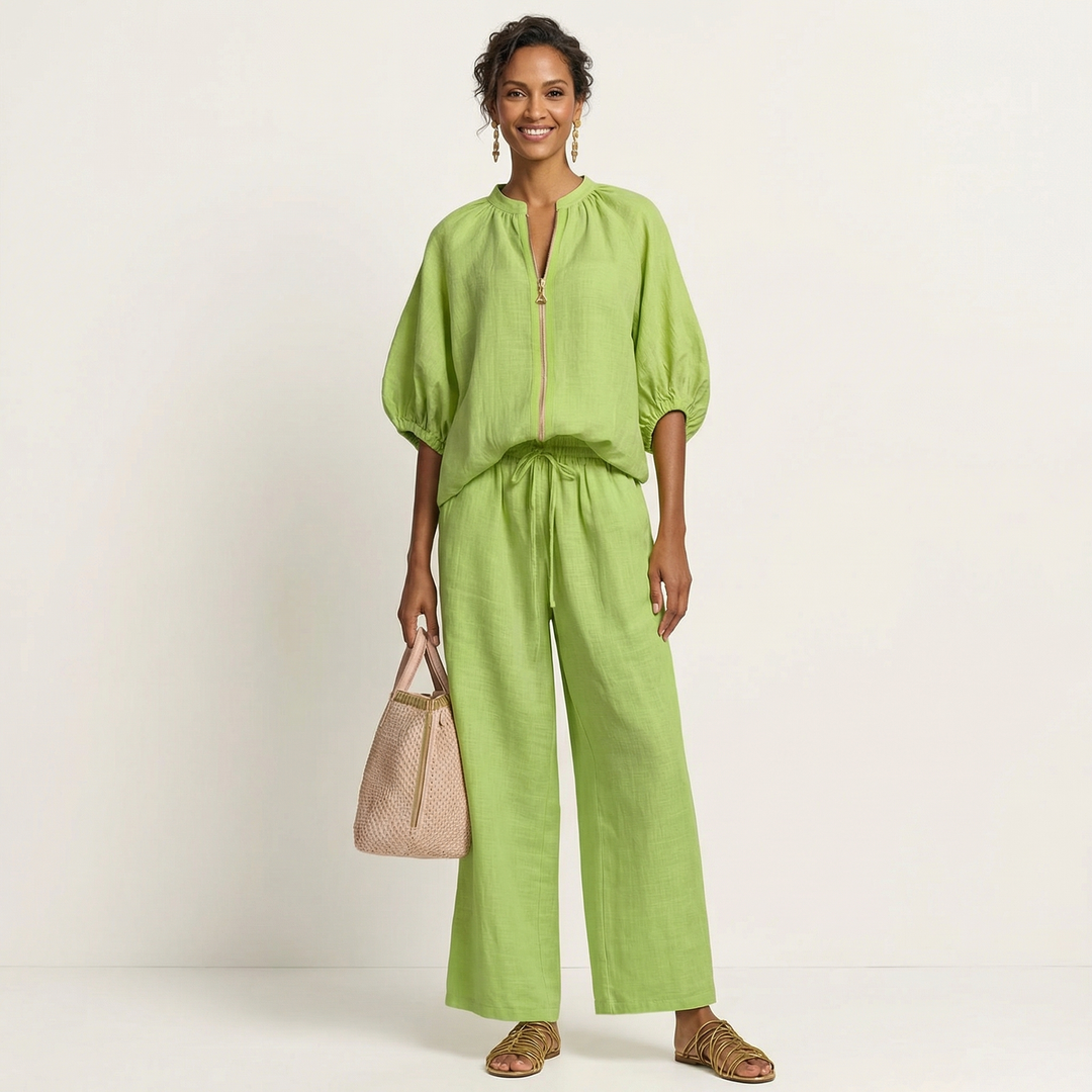 MARLOWE | ZIPPER-FRONT TWO-PIECE SET