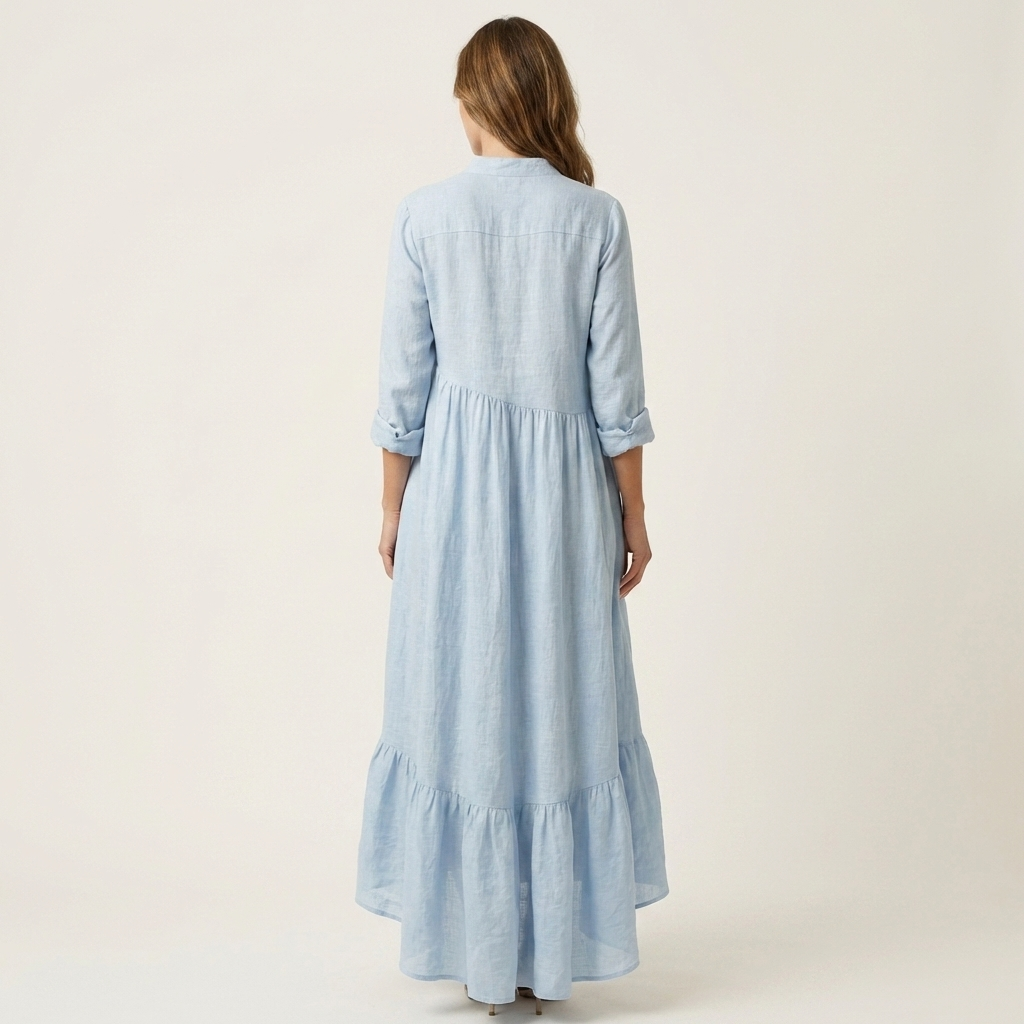 JILANA | RUFFLE HEM MAXI DRESS