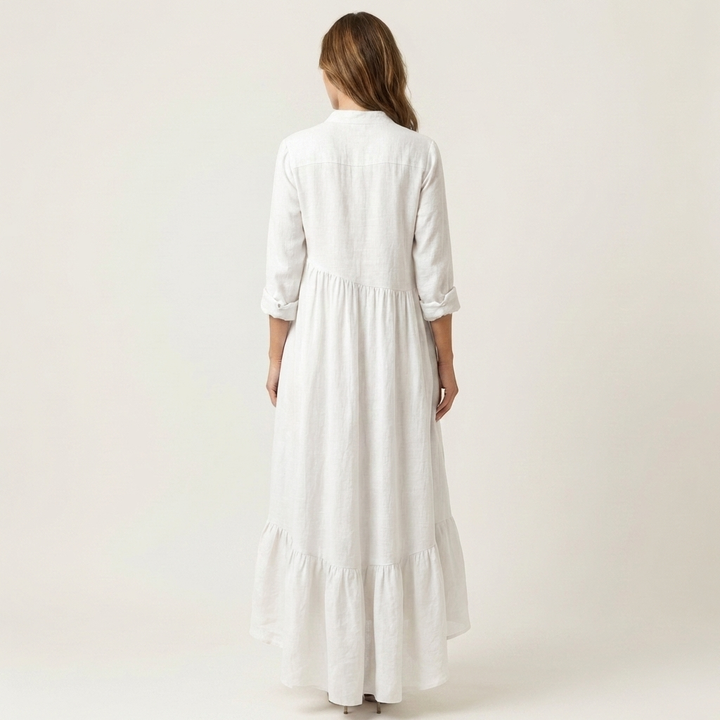 JILANA | RUFFLE HEM MAXI DRESS