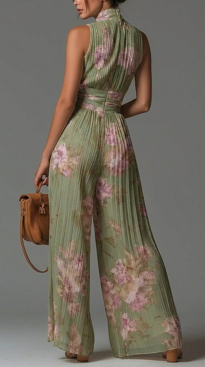 FLORENCE | FLORAL CHIFFON WIDE-LEG JUMPSUIT