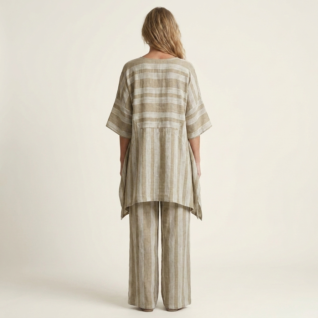 KIARA | STRIPED COTTON LINEN SET