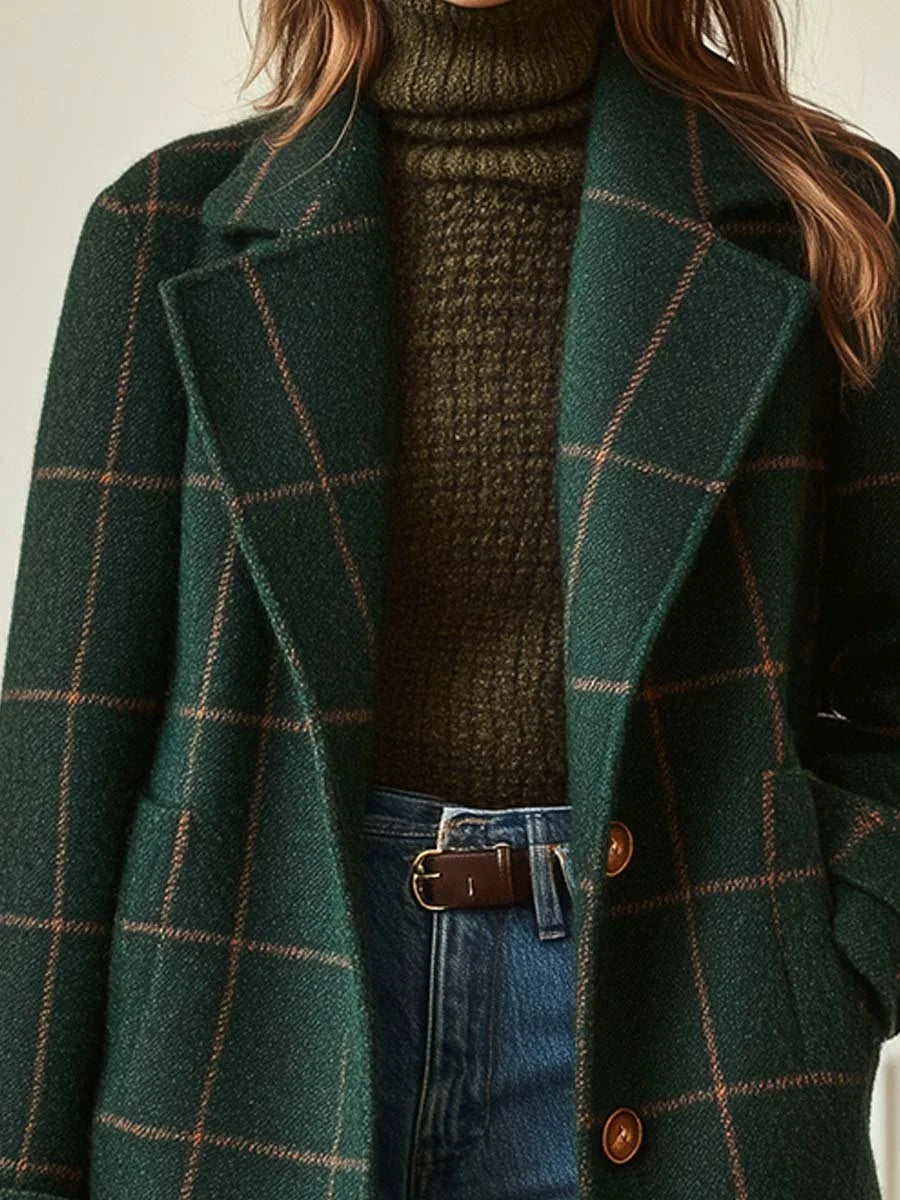 BEATRICE | CLASSIC PLAID LONGLINE COAT