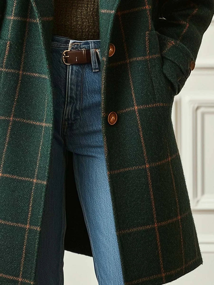 BEATRICE | CLASSIC PLAID LONGLINE COAT