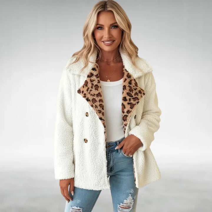 LORI | LEOPARD-LAPEL TEDDY COAT