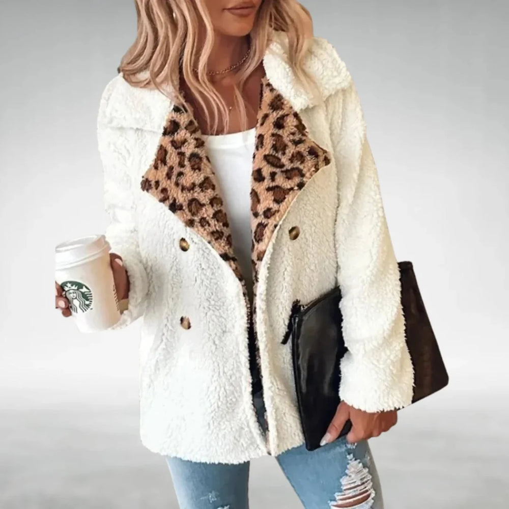 LORI | LEOPARD-LAPEL TEDDY COAT