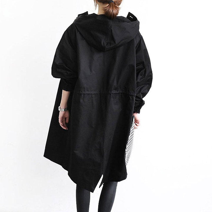 MAISIE | OVERSIZED HOODED BUTTON-FRONT COAT