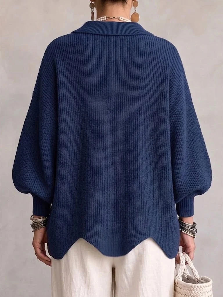 ISADORA | OVERSIZED COLLARED CHUNKY KNIT CARDIGAN