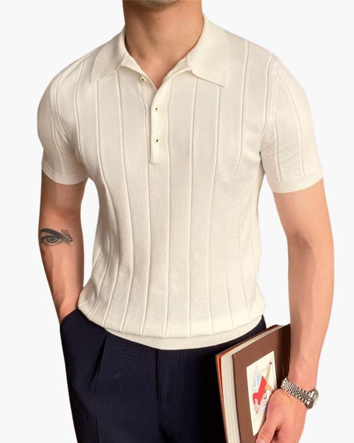 CANNES RIBBED COTTON POLO