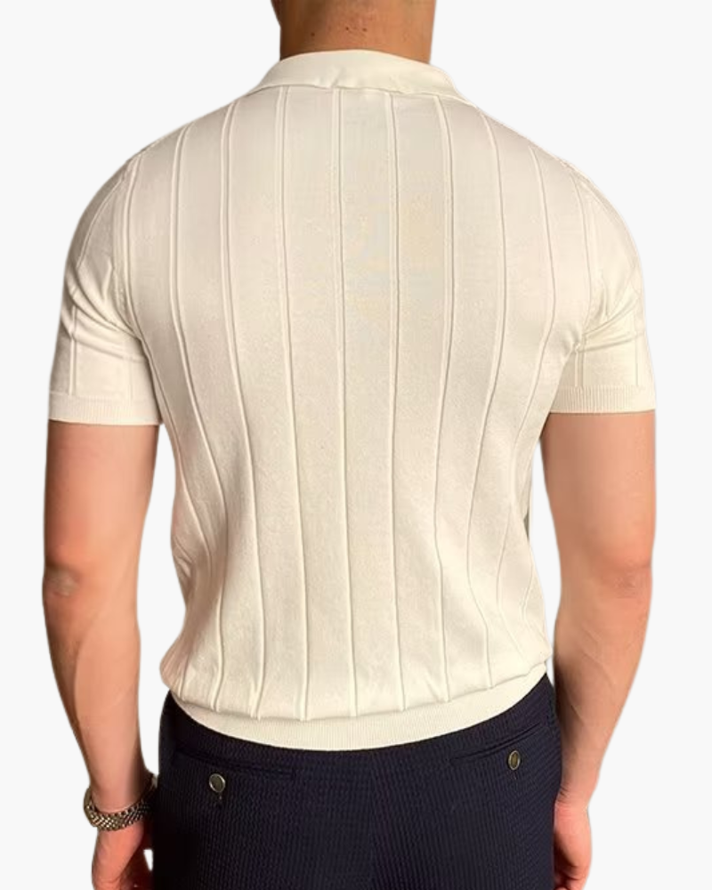 CANNES RIBBED COTTON POLO
