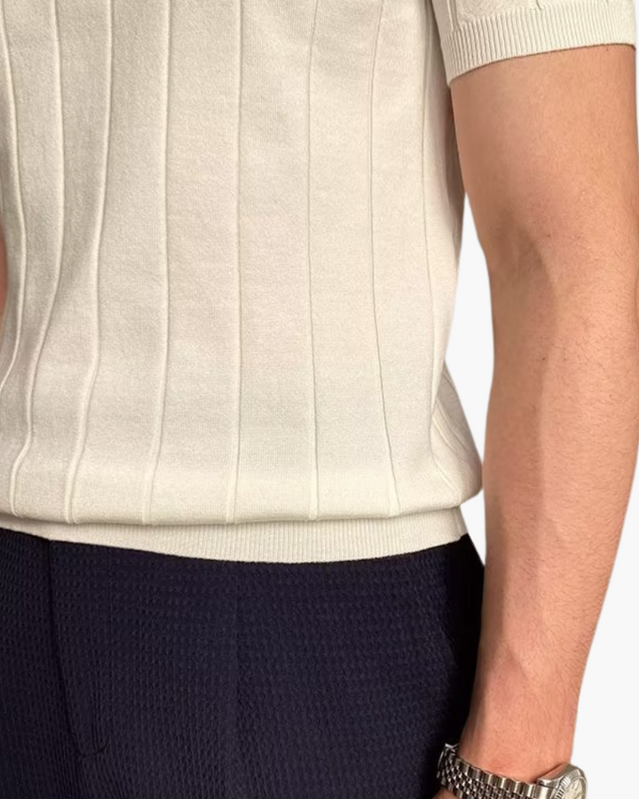 CANNES RIBBED COTTON POLO