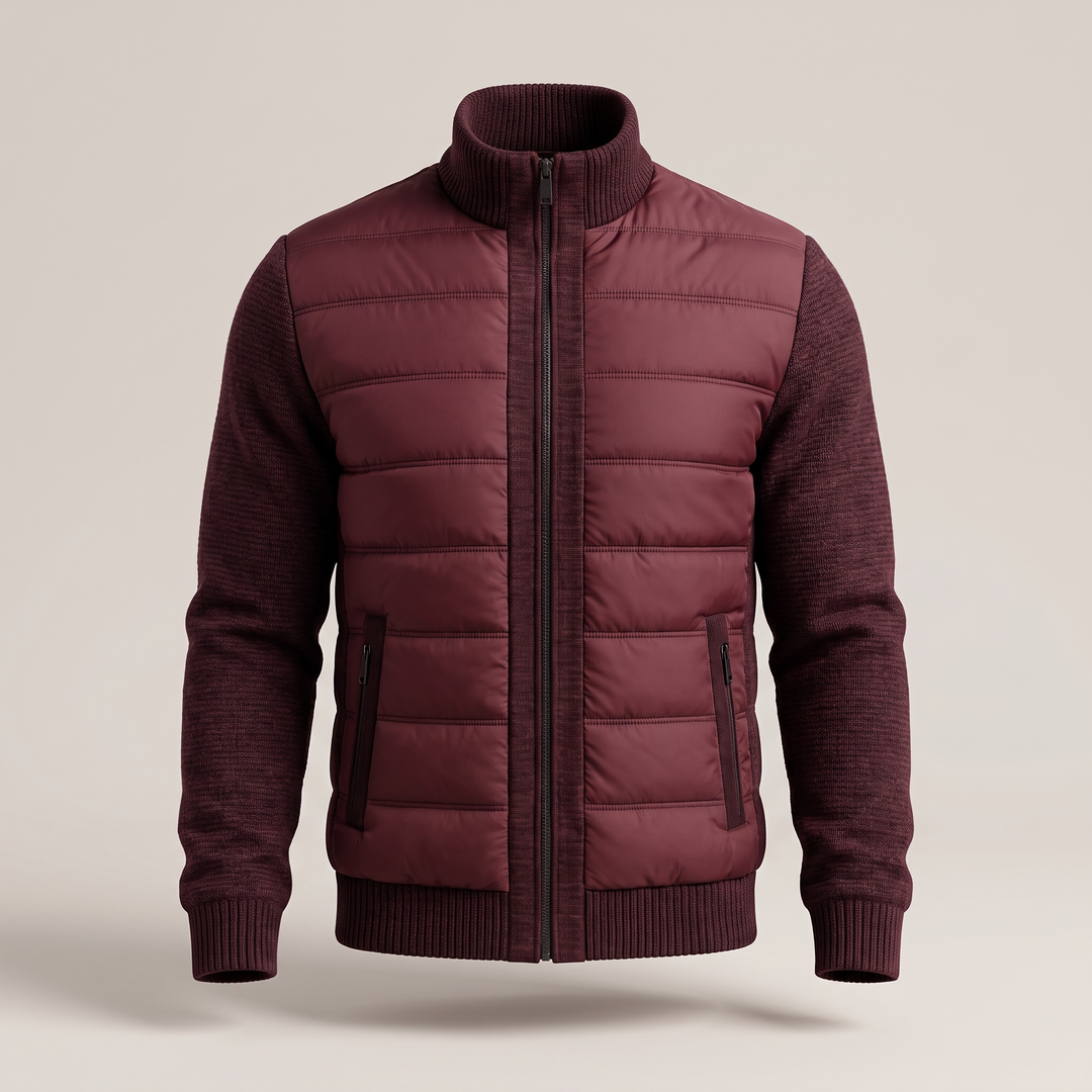 Quilted Jacket With Fleece Sleeves