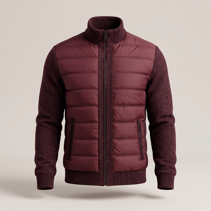 Quilted Jacket With Fleece Sleeves