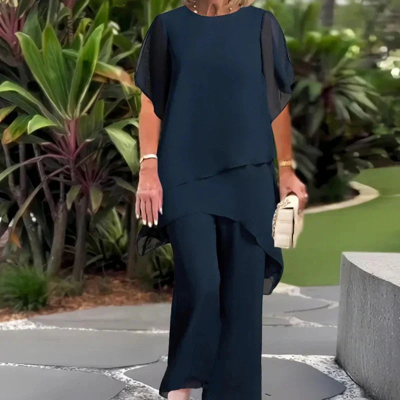 BEVERLY | ASYMMETRICAL WIDE-LEG TWO-PIECE SET