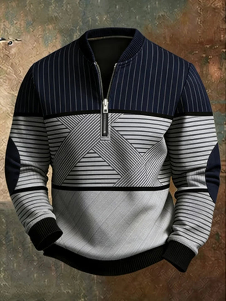 VIKTOR | GEOMETRIC HALF-ZIP MEN&