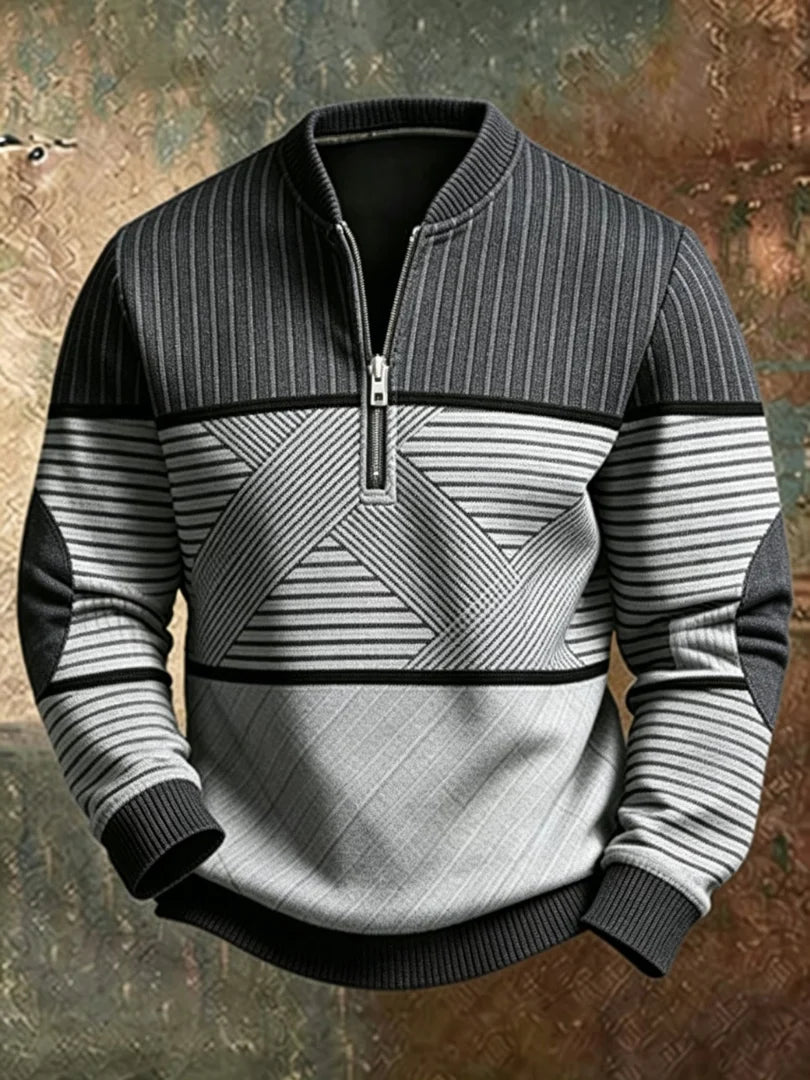 VIKTOR | GEOMETRIC HALF-ZIP MEN&