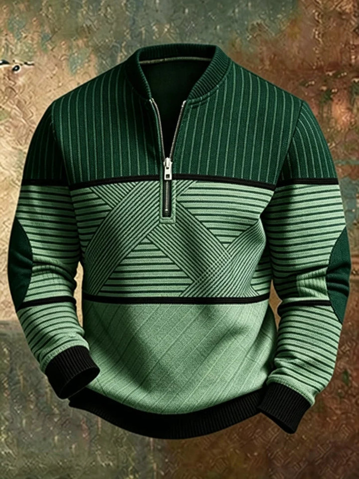 VIKTOR | GEOMETRIC HALF-ZIP MEN&