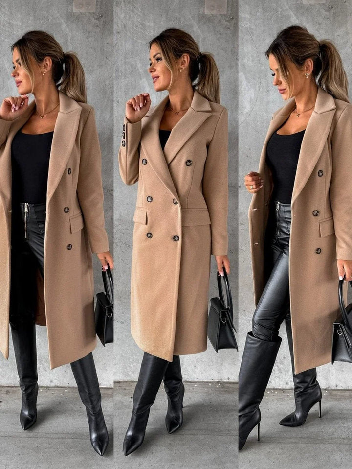 EMELINE | DOUBLE-BREASTED LONGLINE OVERCOAT